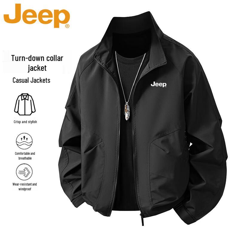 Jeep Men's Casual Stand Collar Jacket