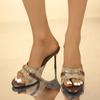 Fashion French Retro Slim Heeled Womens Slippers New Fashionable Casual Heeled Sandals for Women Roman Style Slippers Sandalias De Mujer