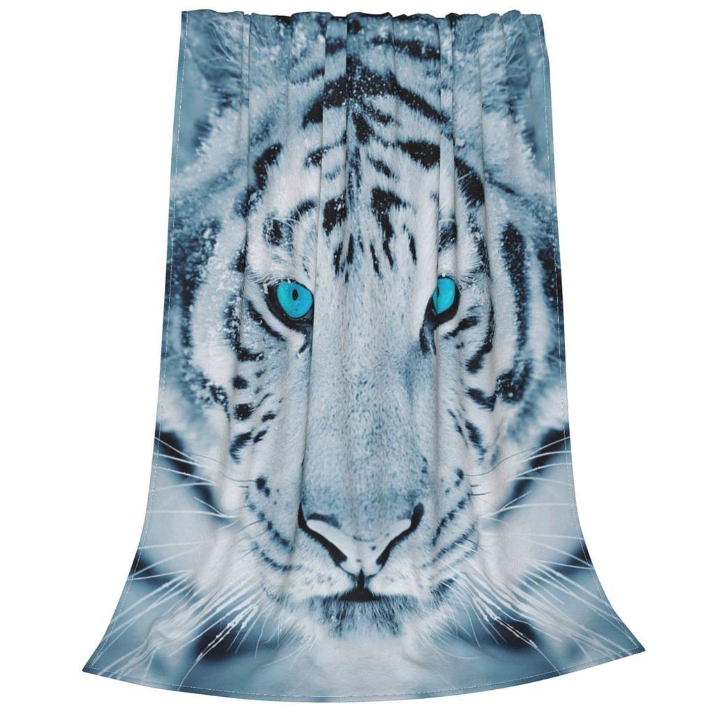 Tiger Blanket Wild Animal Flannel Throw Blanket Soft Comfy Lightweight Cozy Plush Fuzzy Warm Blanket for Home Couch Bed Sofa