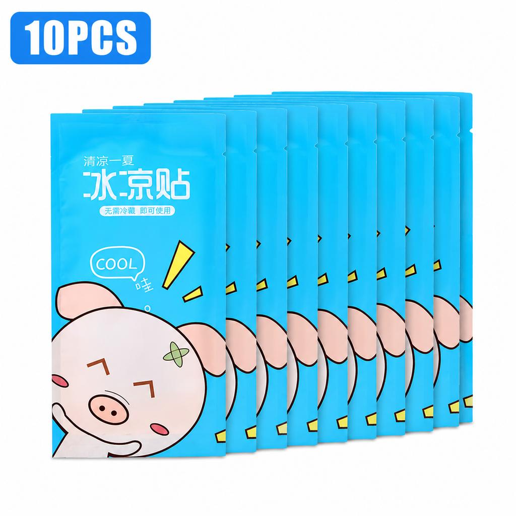 Disposable Cooling Gel Patch 10H Non Woven Ice Sticker for Summer Heat Relief Outdoor Camping Hiking Body Cooling Care Pad Use