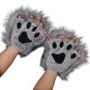 1 Paar Plüsch-Wolfspfoten-Handschuhe Fuchspfoten Kostümzubehör für Halloween