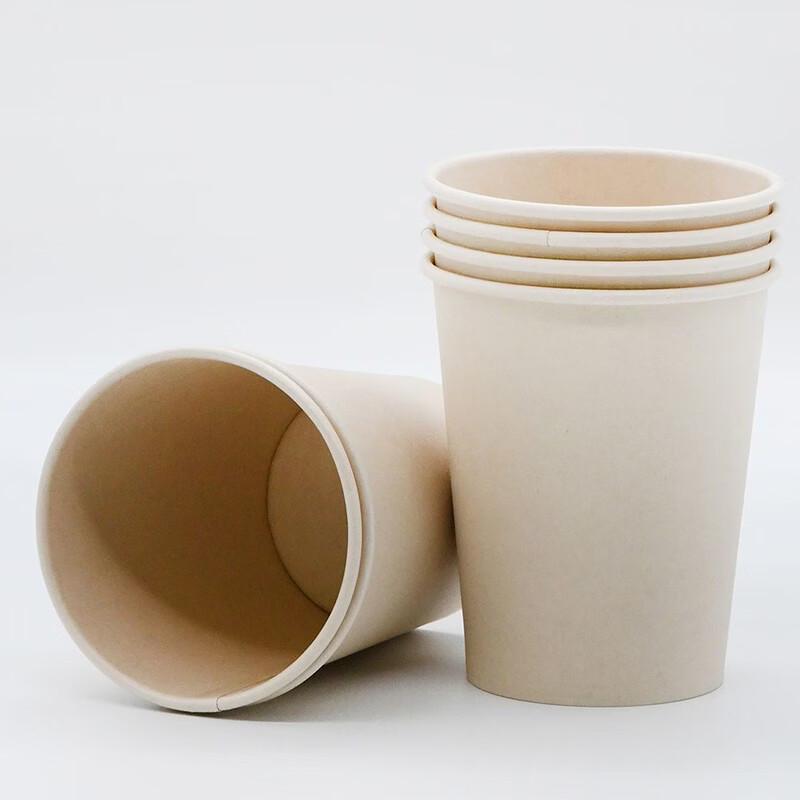 MIAOJIE Thickened Bamboo-Colored Disposable Paper Cups