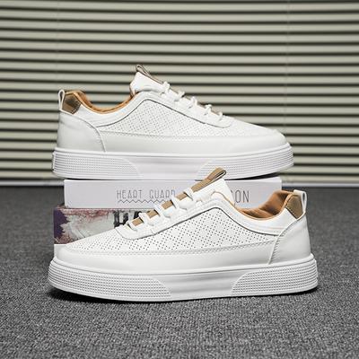 White Shoes Summer Casual Breathable Men's Anti Slip Trend Thick Soled Board Shoes Fashionable Sports Men's Shoes