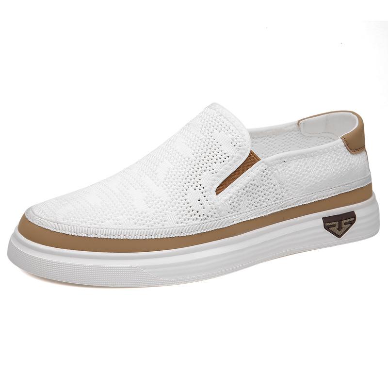 Spring Doudou shoes men's one-pedal lazy soft sole breathable hollow casual fashion men's shoes