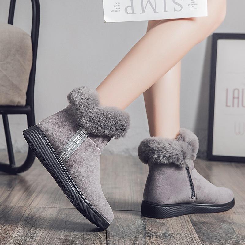 Winter new women's snow boots warm velvet short boots European and American cloth short boots cross-border cotton shoes large size women's shoes