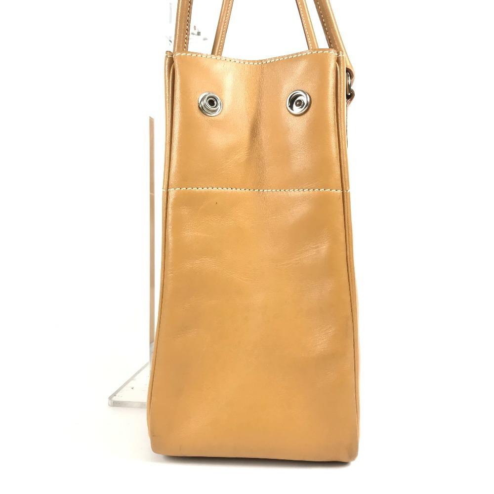 Hermes Leather La Tote Bag Tote Bag Shoulder Bag Bock Scarf Beige