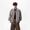 2025 new fake two-piece lapel jacket men's and women's autumn striped splicing baseball jacket loose couple cardigan