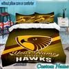 Custom Name 3PCS Hawks Team Spirit Bedding Set,Including  Duvet Cover And 2pcs Pillowcases Perfect for Bedroom,Dormitory,Fan Christmas gift