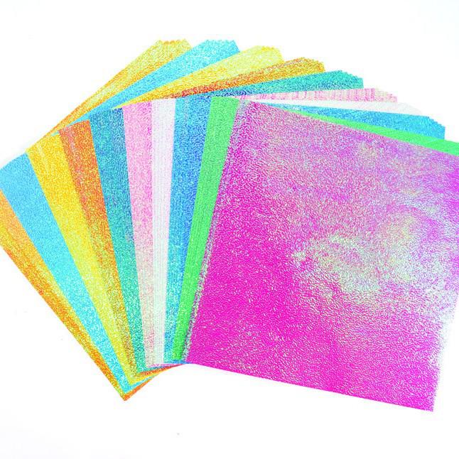 

Бумага для оригами с перламутровыми блестками 15x15 см - квадратная бумага для складывания вручную