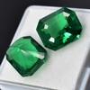 Garnet Emerald Cut Pair Green CERTIFIED Ring Size 19 Ct Natural Loose Gemstone