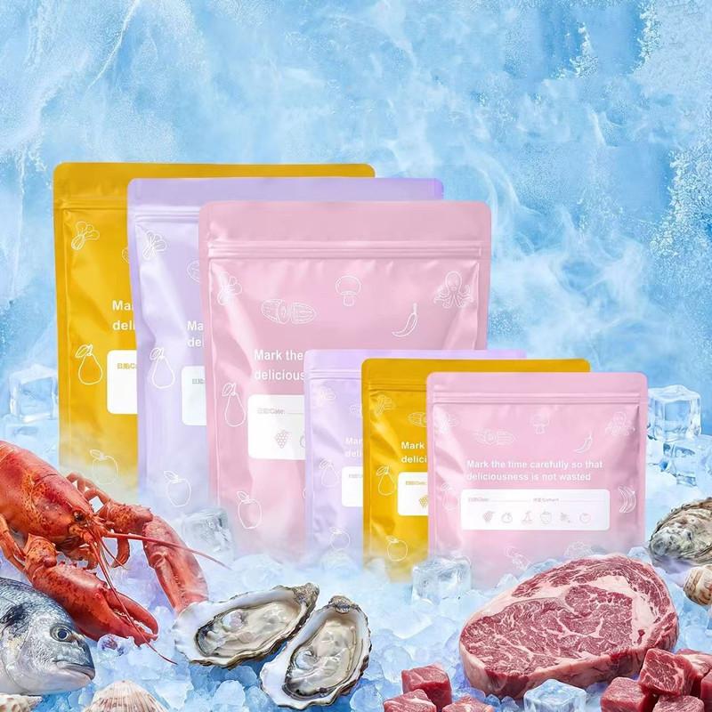 10 Pcs Aluminum Foil Storage Bags Freezer Sealed Organizers Food Packaging Reusable Pantry Odor-Proof Bag Kitchen Essential
