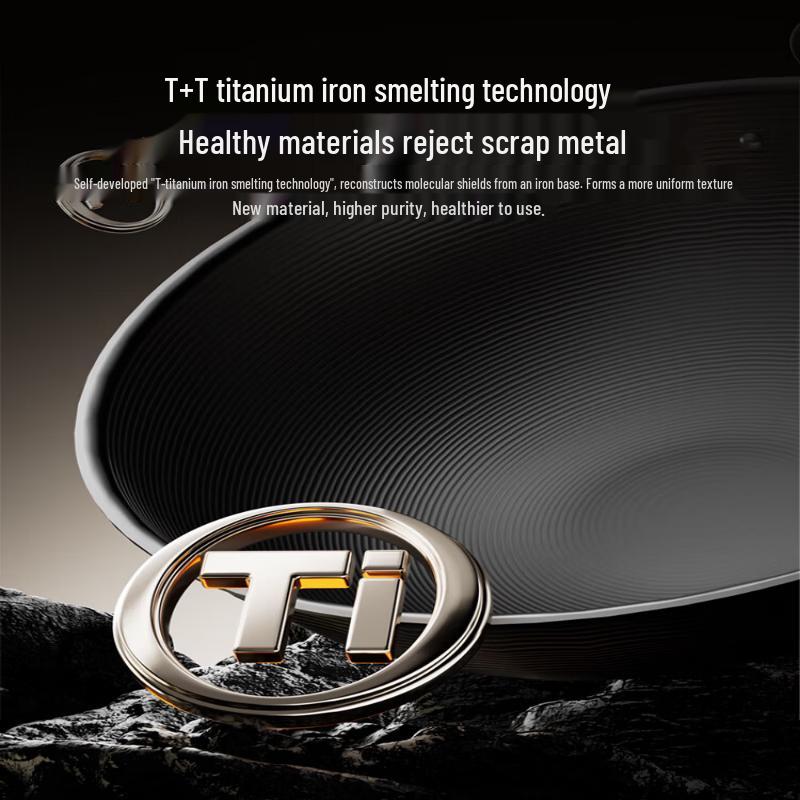 Kobach 32cm Titanium Iron Wok with Spatula