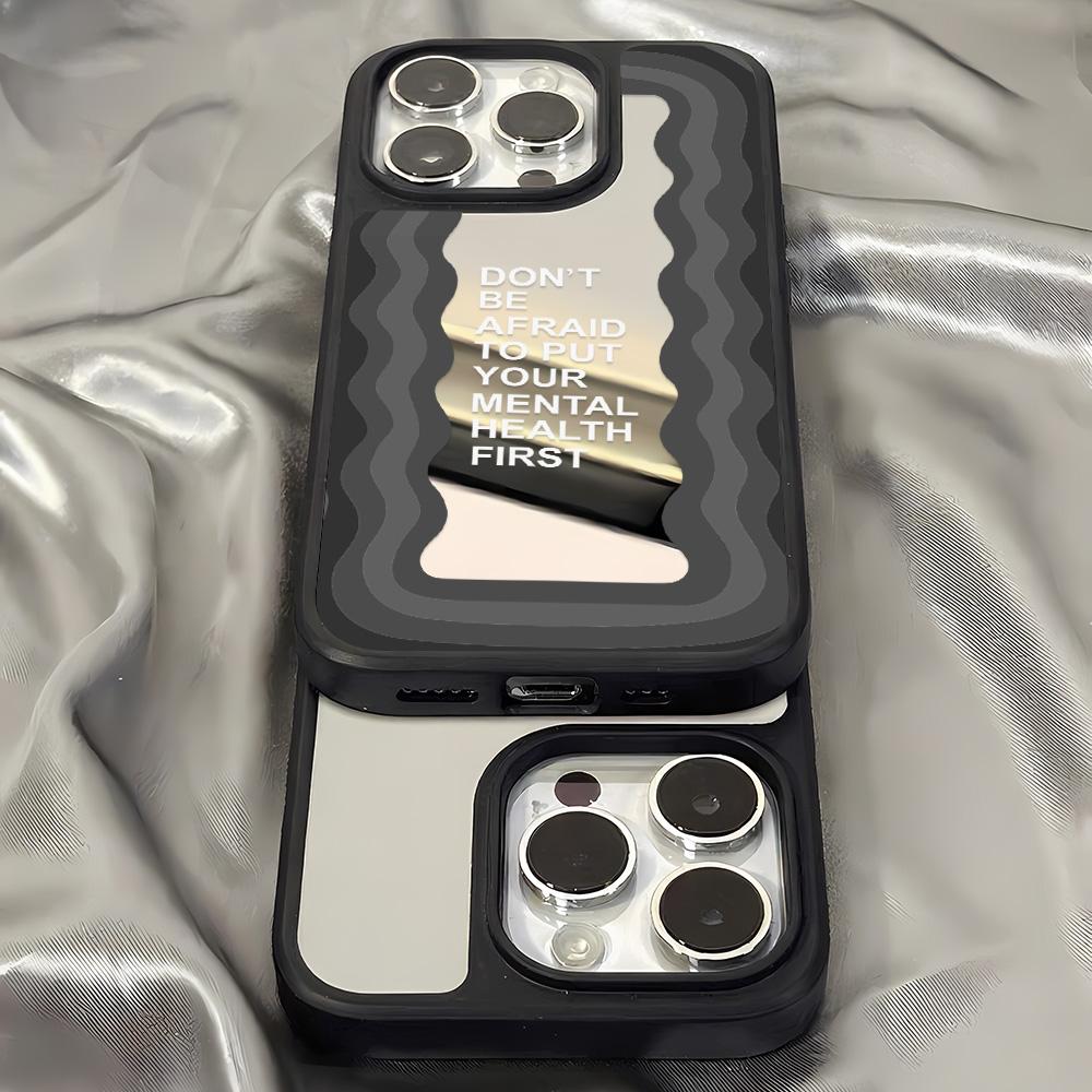 Mirror Phone Case for iPhone 15 11 13 14 for 15 16 Pro Max 12 13 16 Pro Cloud Flower and Animal Cute Style Phone Case