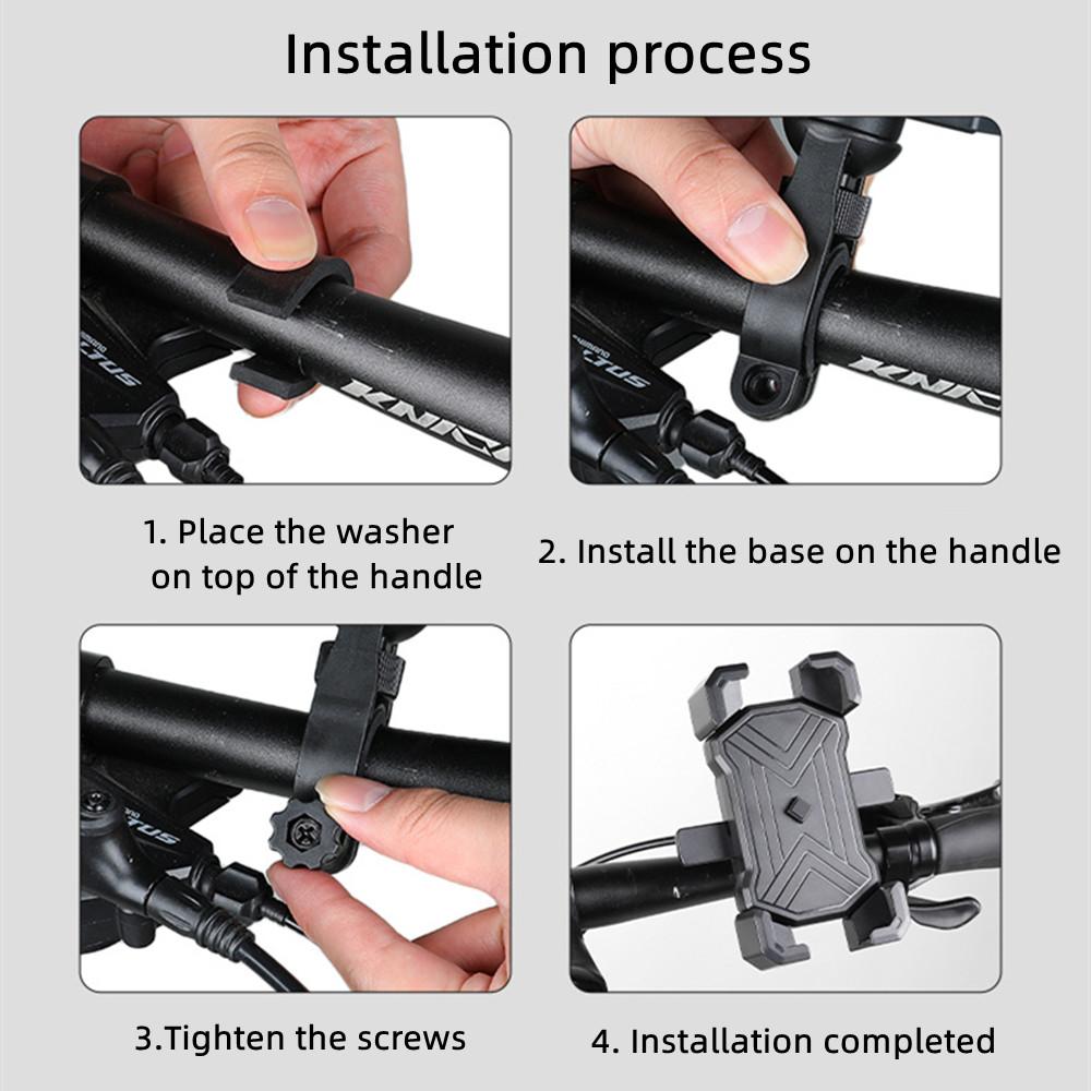 Phone Holder for Bike or Motocycels Automatic Locking Anti-Shock Bicycle Mobile Phone Holder Thickened Non-Slip Bracket