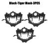 Halbgesichts Totenkopfmaske Dämon Skelett Wolf Drache Tiger Cosplay Halloween Party Requisite Lange Zähne Kopfbedeckung für Erwachsenen Rollenspiel