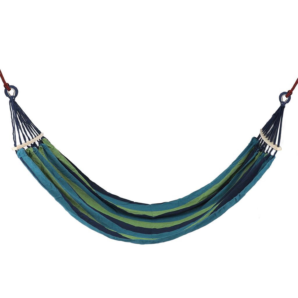 Camping Hammock Canvas Breathable Strong Load Bearing Portable Fabric Hammock for Travel Backpacking Beach Backyard Blue