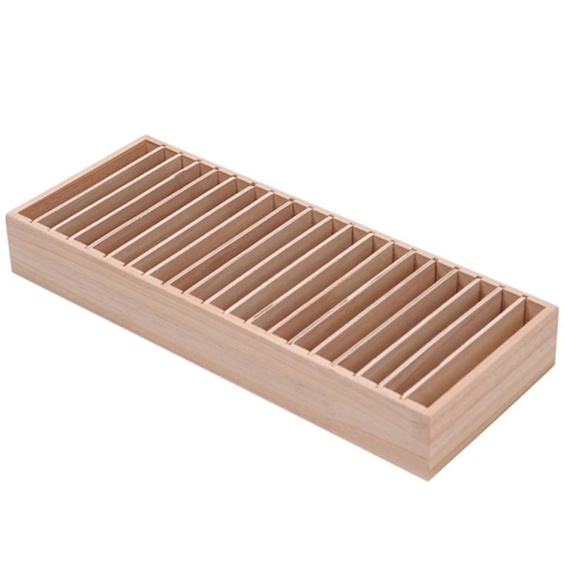 

Елегантний піддон для демонстрації обідків Дерев яна стійка для зберігання аксесуарів для волосся Модний органайзер для прикрас Коробка для демонстрації обідків L