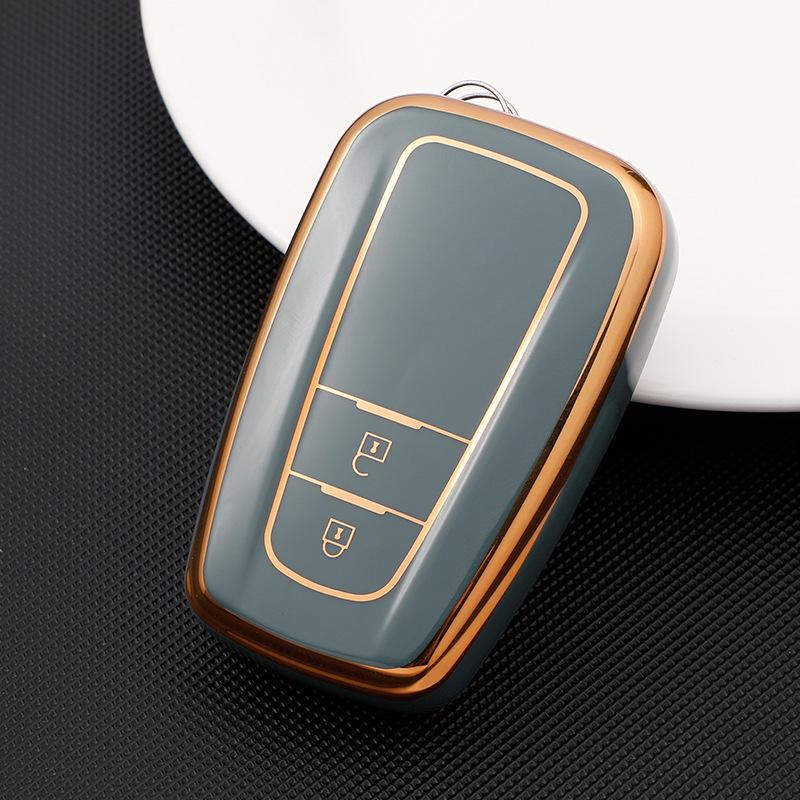 Toyota Crown Corolla Camry Sedan Gold TPU Soft Key Cover for Women