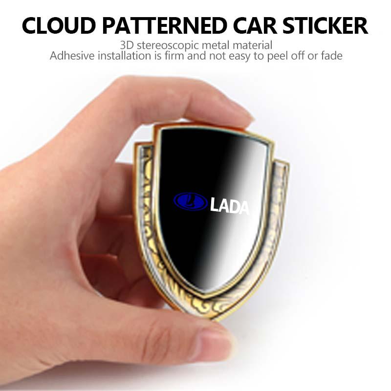 For Lada Car Styling Aluminum Alloy Decoration Stickers Body Decals Accesories Niva Priora 4x4 Urban Vesta Granta Riva Samara NN96
