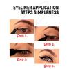 2-In-1 Eyeliner Pencil, Waterproof Sweat-Resistant Long-Lasting Smooth Dual-Ended Triangle Stamp Eyeliner, Black, Suitable For Daily Makeup