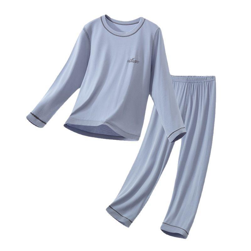 Children's pajamas Modal boys long-sleeved trousers summer middle and older children's loungewear parent-child suit girls' air-conditioned clothing