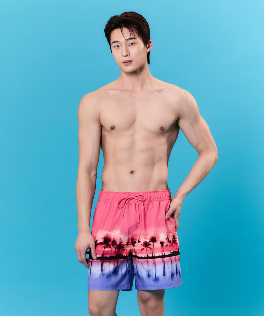 Lenomasuyeongbog Men'S Sunset Trunks Pink Rn-Ms2G302-Pk