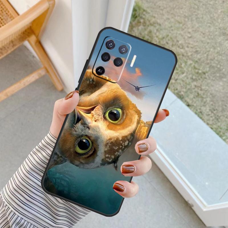 

Чехол с совой для Oppo A18 A78 A98 A38 A58 A60 A80 A40 A96 A76 A16 A94 A74 A54 A15 A17 A57 A77 A5 Pro OPPO A57s