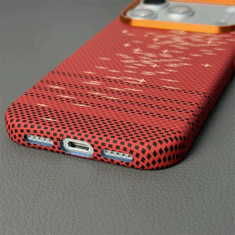 Kevlar Carbonfaser Magnetische Schutzhülle für iPhone 17 Pro Max