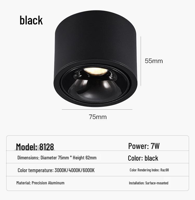 Ultra-Thin Adjustable Anti-Glare Ceiling Spotlight - No Punching Needed