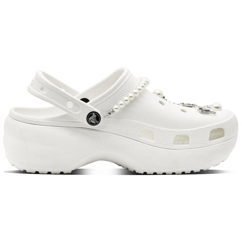 Crocs Classic Platform Clog Starburst EVA for Love Full of Love Fashion One Kick Gift Box Hole Shoes Unisex White