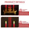Incense Burner LED Lamp Chinese Candlestick Temple Decoration Lights for Tealight Holder