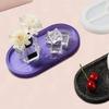 DIY Tray Resin Mould Craft Oval Jewelry Making Mould Plate Dish Ashtray Mould