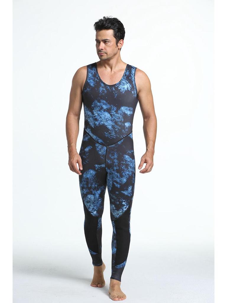 5mm Camouflage Neoprene Fleece-Lined Two-Piece Diving Wetsuit for Spearfishing
