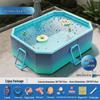 WEZHO 1.6m Inflatable-Free Kids Swimming Pool with Slide