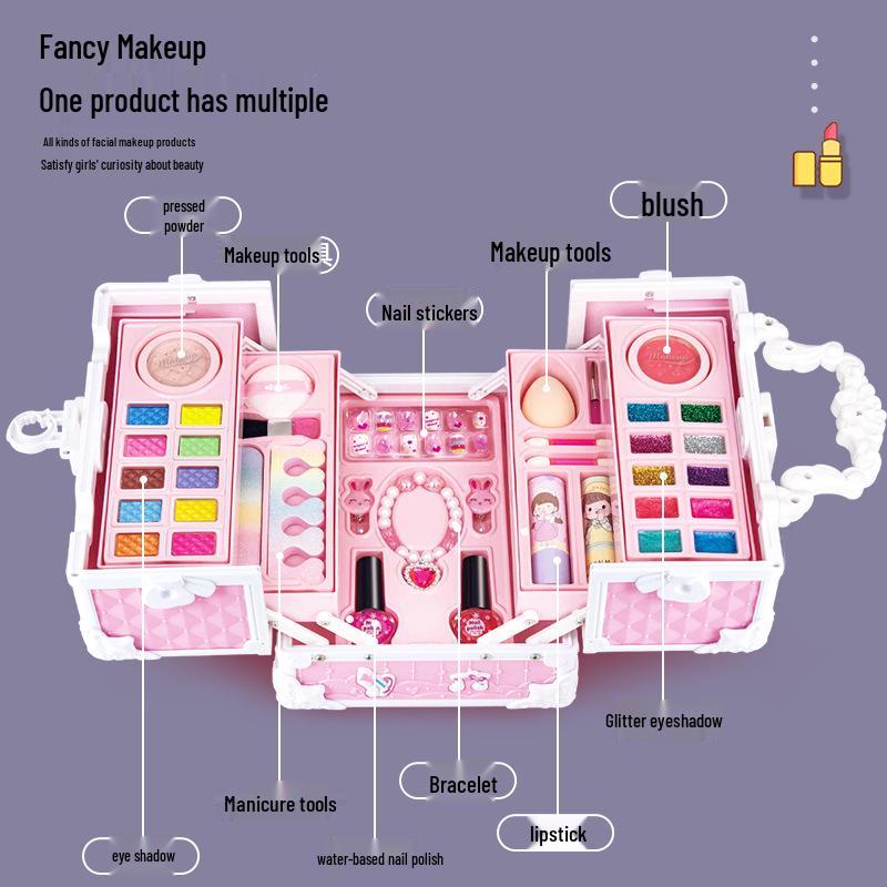 Kids' Washable Makeup & Nail Polish Set Gift Box