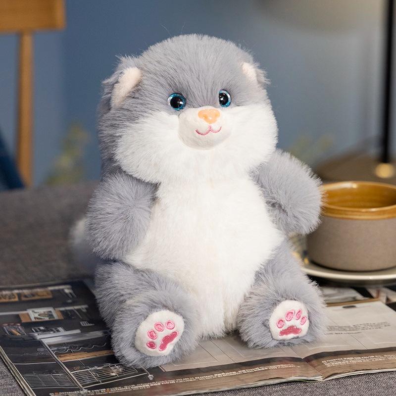 Cute simulation cow cat doll plush toy kitten doll children soothing rag doll girl birthday gift 20cm