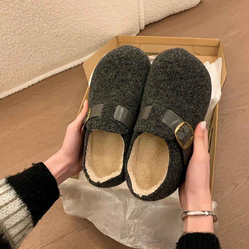 

Women s large size soft elastic winter a foot stirrup warm anti cold padded snow boots non-slip wear outdoor leisure sneakers cotton boots 40 сірий колір