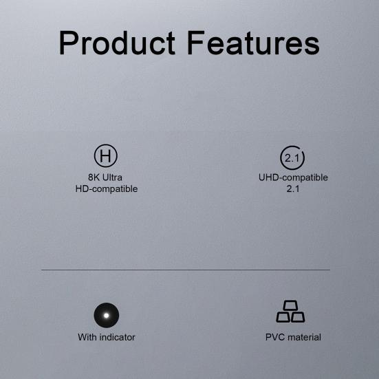Adapter HDMI-kompatibel Hannkontakt til Hunn Ultra-Klar 8K Støtte UHS2.1 med Indikatorlys Adapter