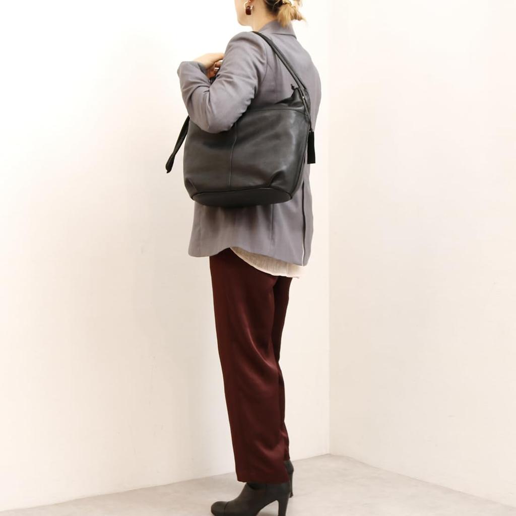 Cowhide Rope Handle 2-way Shoulder Bag L