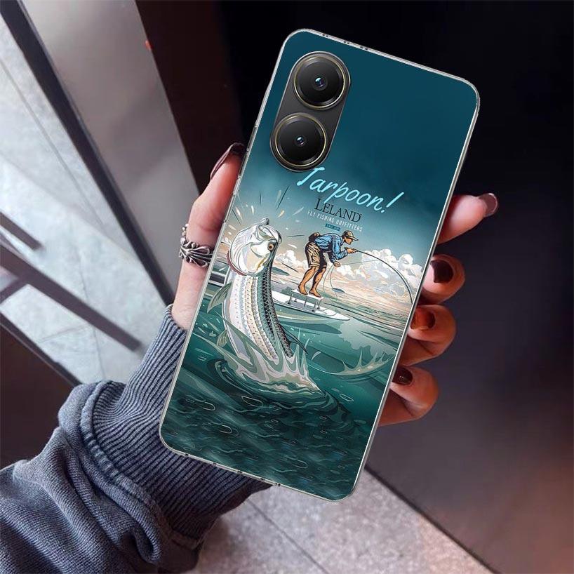 Hunting Fishing Man Phone Case For Xiaomi Poco X7 X6 X5 Pro F7 Ultra Redmi 15C 15 13 13C 12 12C 10 10A 10C 9 9A 9C 9T Shell Poco