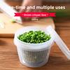 Portable Double-layer Stackable Oval Plastic Fresh-keeping Box for Ginger, Garlic and Onion