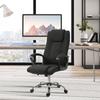 Office Chair Ergonomic Desk Chair with Armrest, Height-Adjustable Swivel Chair with Linen Look, Padded Computer Chair, Black