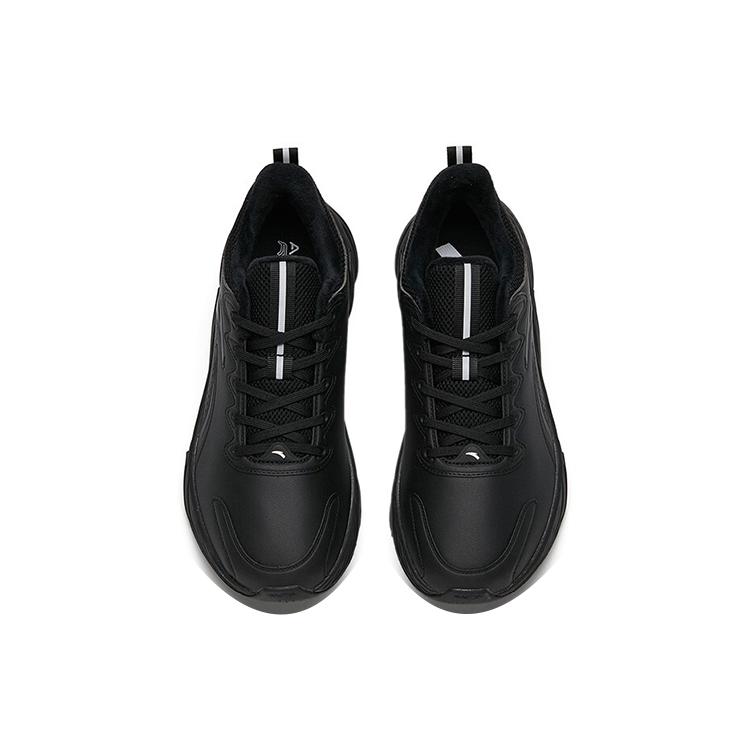 New Anta Running Collection Slip Resistant, Abrasion Resistant, Lightweight, Thermal Low Top Running Shoes Men's Black 112145523-9