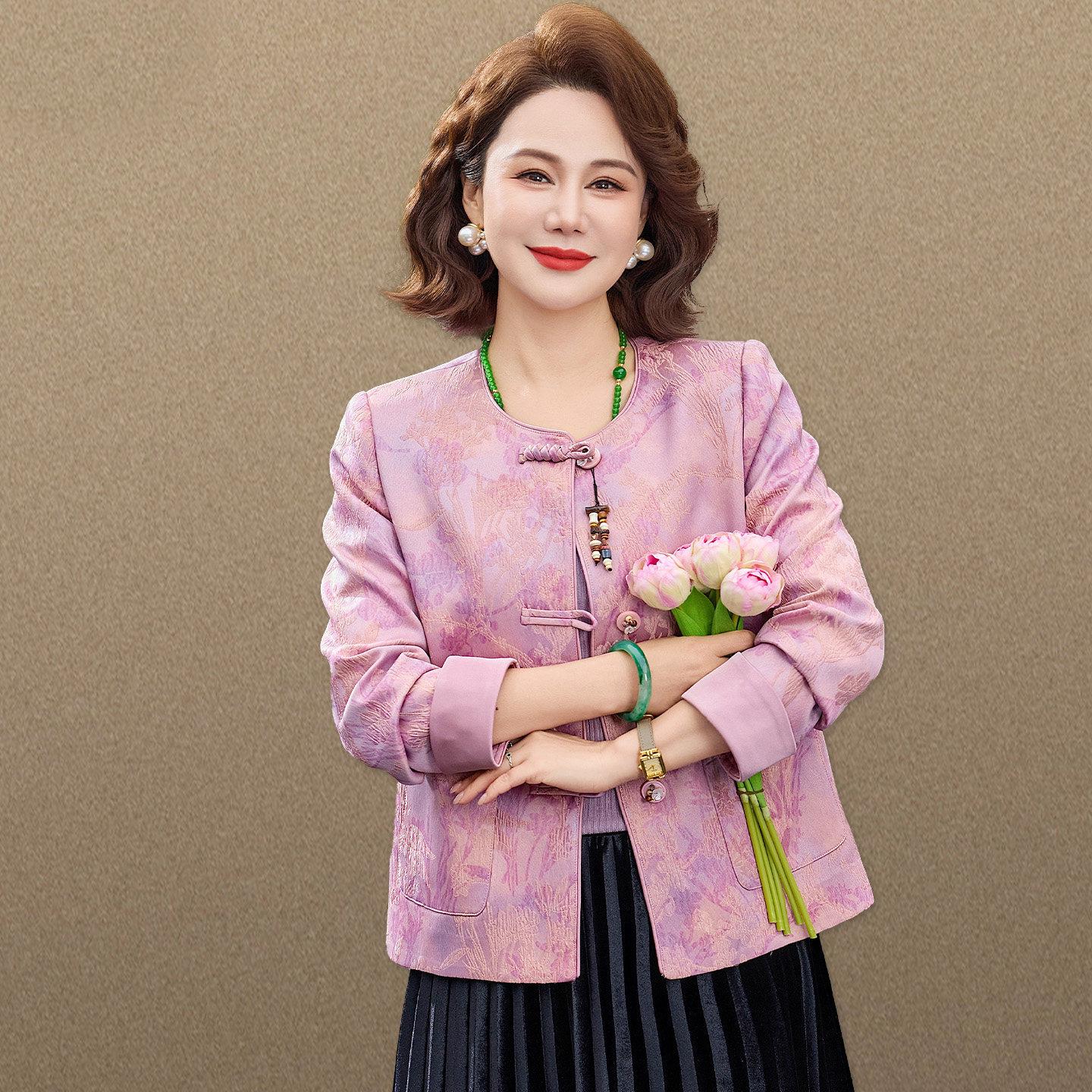 

2026 New Mother’s Day Spring-Autumn Jacket - Chinese Style for Middle-Aged & Elderly Women 2XL 105-120 lbs