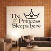 Princess Sleeps Here - Wall Say Quote Word Lettering Art Vinyl Sticker Decal Home Decor Words