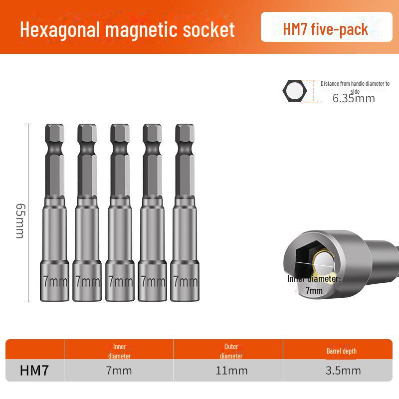 8mm Magnetic Hex Socket Head Drill and Wrench Tool Set