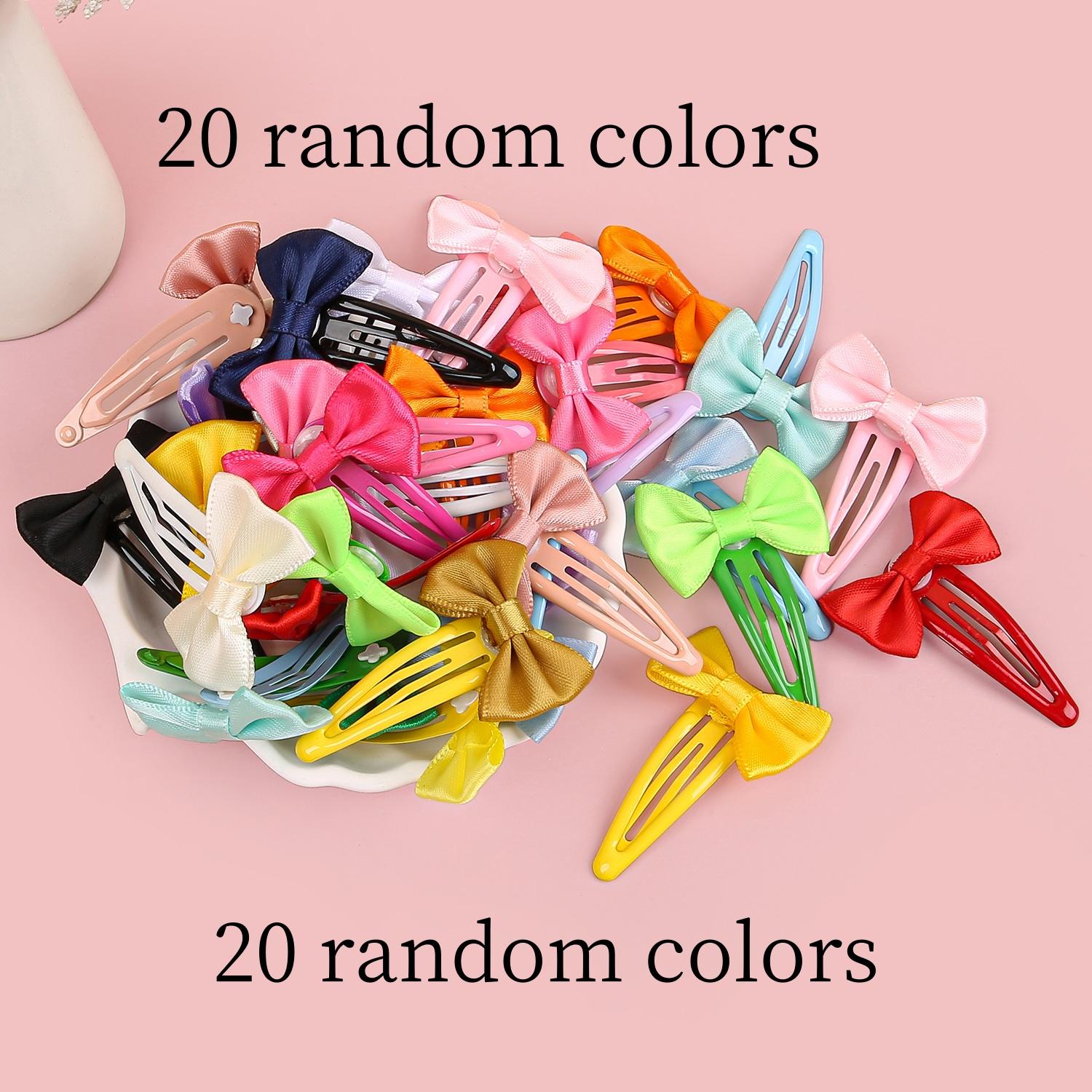 

20 шт./уп. Милые конфетные цвета Капающие заколки для волос Зажим BB Заколки-банты для девочек и детей Аксессуары для волос Женские Детские