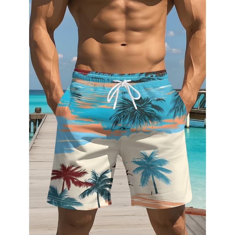 Kokospalmen 3D-gedruckte Badeshorts Palmen-Grafik Boardshorts für den Sommer Harajuku Hawaiianisch Coole Badehosen
