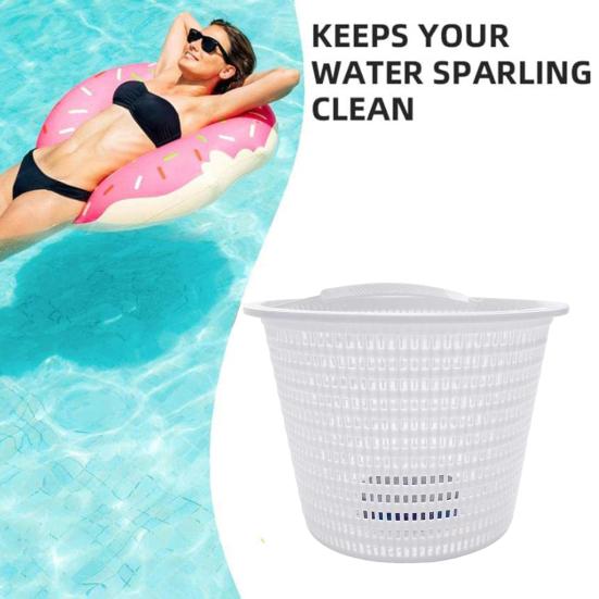 7"/8" Bassengskimmerkurv for nedgravde bassenger Plast Svømmebassengfilterkurv Løv- og rusksskimmerkurv Erstatning for SP1070