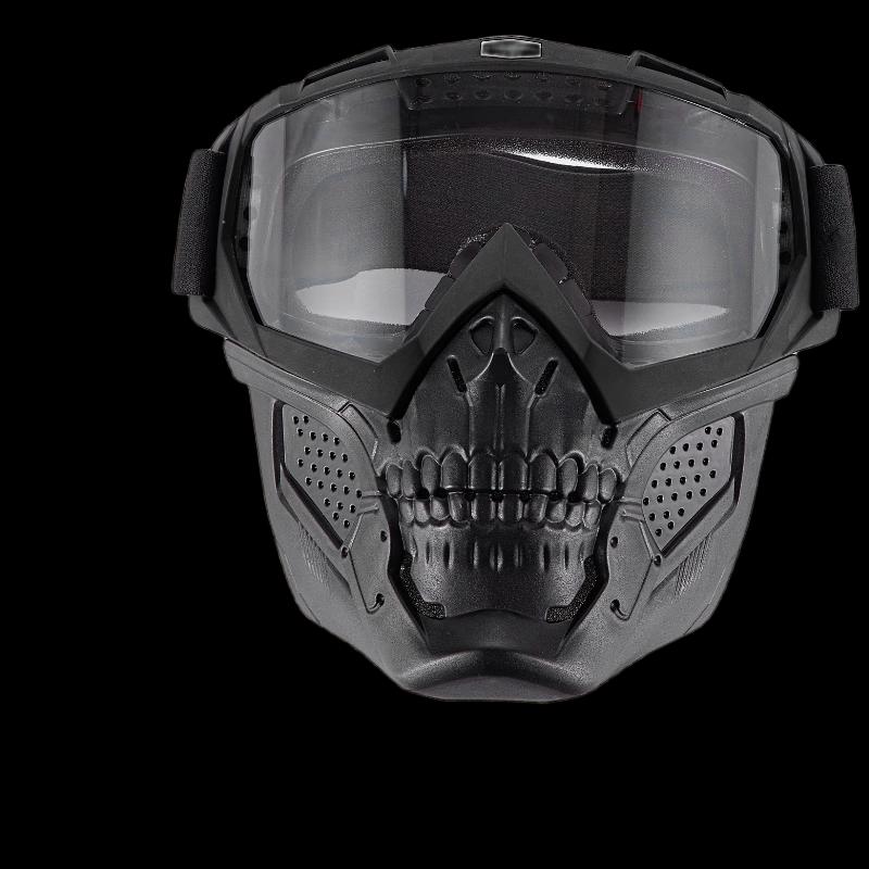 Motorcycle Goggles with Detachable Mask One Size